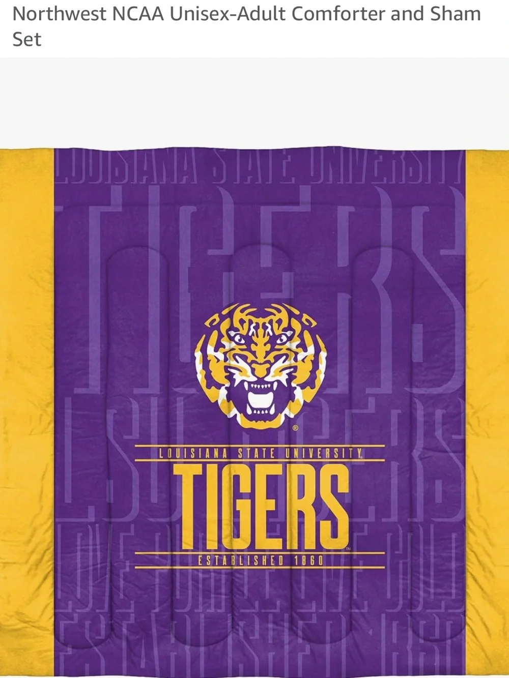 Northwest Purple and Gold LSU Tigers Comforter Set